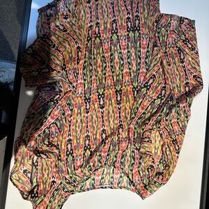 Vibrant Multicolor Geometric Blouse